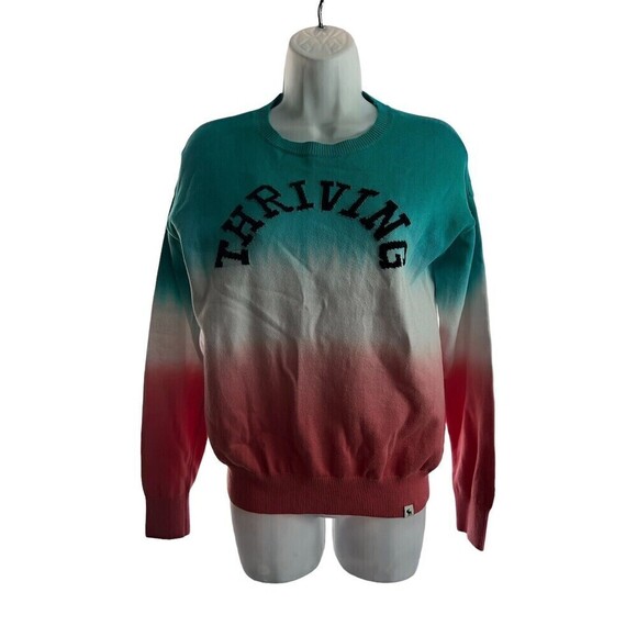 ABERCROMBIE Kids Girls Tie Dye THRIVING Logo Hoodie Sweatshirt Sz 13/14 - Picture 1 of 8